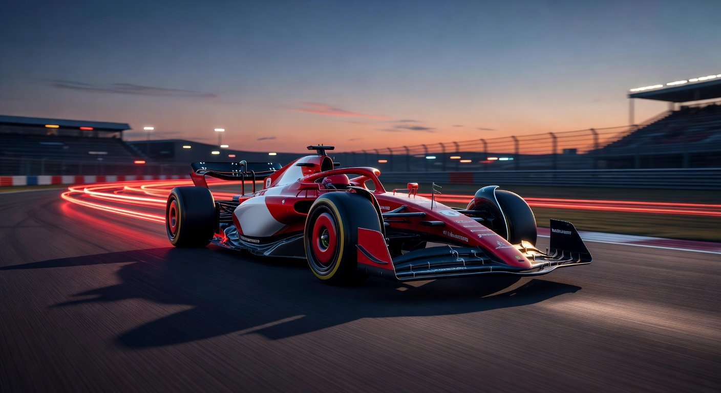 Formula 1 race car on track